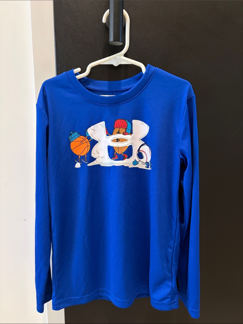 Under Armour Royal Blue Long-Sleeve Sports Graphic Tee